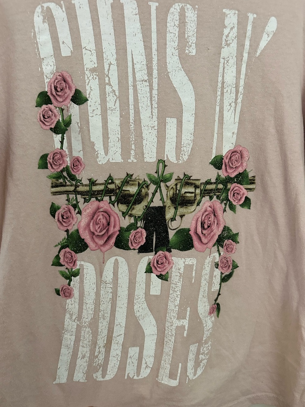 Guns N’ Roses Graphic Tee Blush Pink Small EUC - Picture 3 of 6